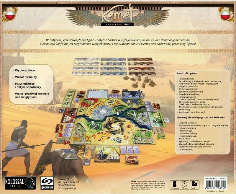 Lojë tavoline Galakta Kemet: Blood and Sand, bazë, 2-5 lojtarë, 12+, gjuha polonisht