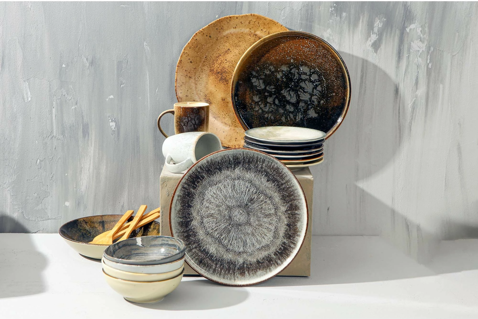 Pjatë drejtkëndore Porland Genesis 280 mm, kafe, set 6 copë