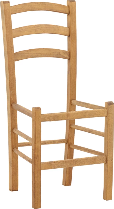 Karrige për kafene Paros dru ahu ngjyrë arre 41x42x92cm