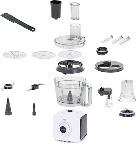 Robot kuzhine Adler AD4224 12në1 1000W me ekran LCD, enë 3.5L/2.0L, bardhë/zi