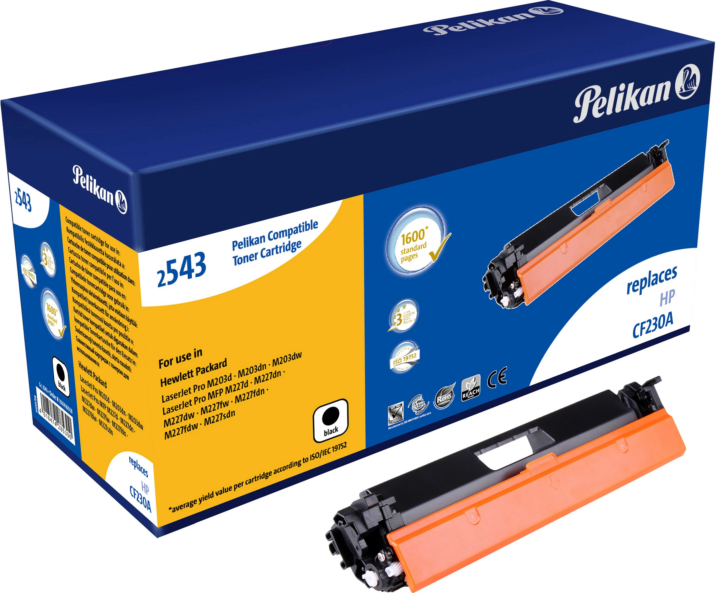 Toner Pelikan kompatibil CF230A, 1600 faqe, i zi
