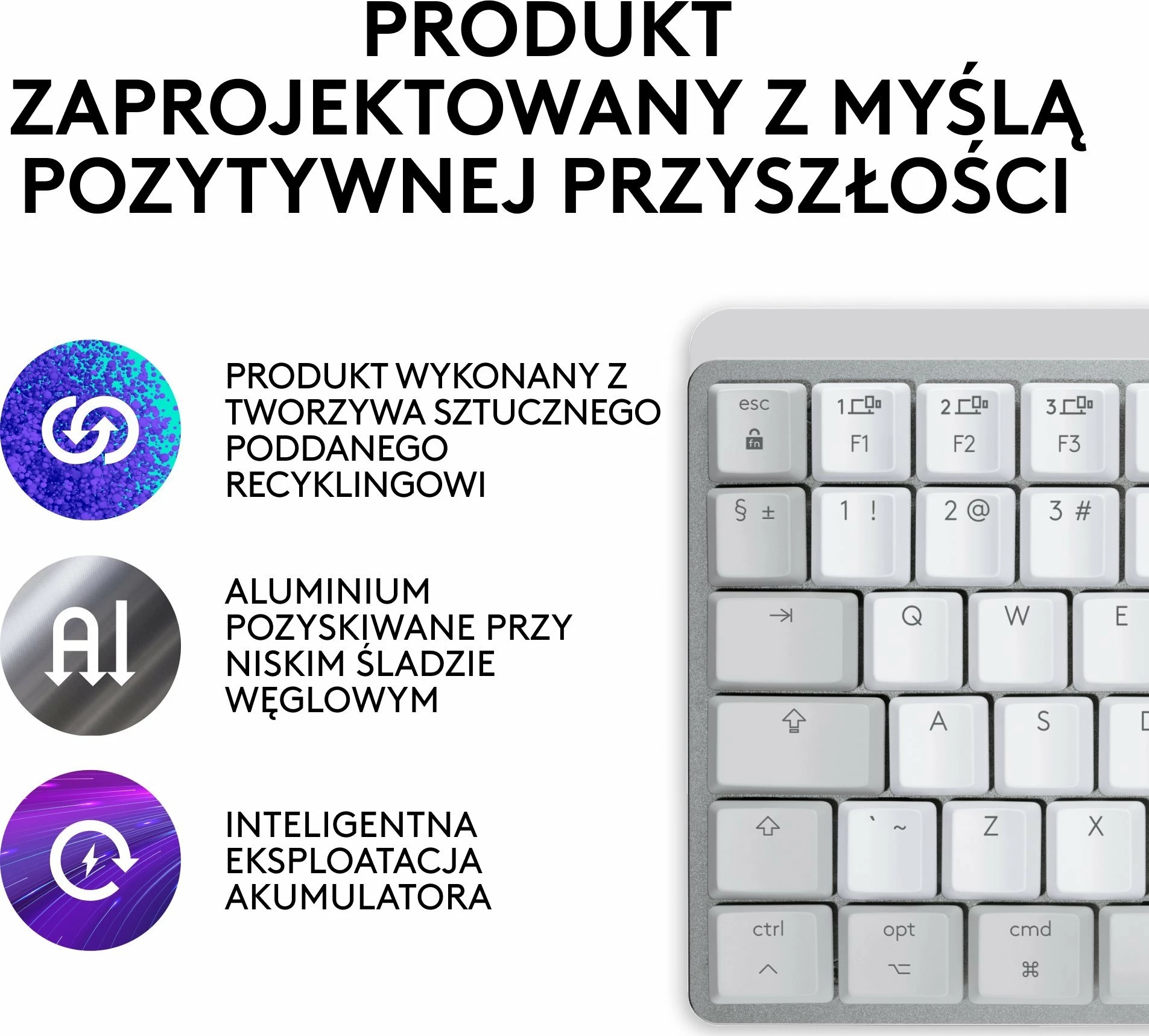 Tastierë mekanike wireless Logitech MX Mechanical Mini për Mac 920-010799, US layout, me ndriçim, gri