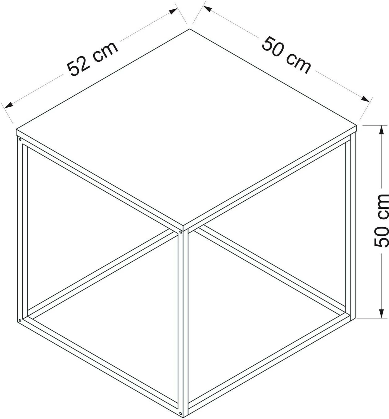 Tavolinë anësore Hanah Home, Basak, e bardhë