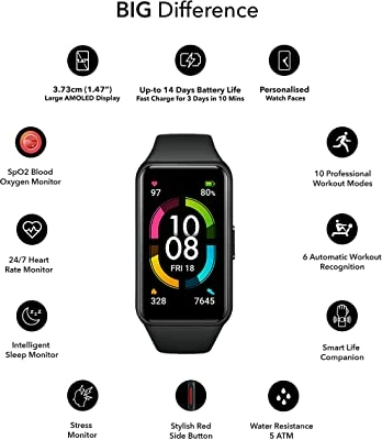 Orë e mençur Huawei Honor Band6 ARG-B39, e zezë