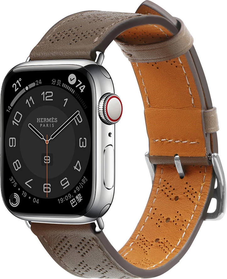 Rrip lëkure për Apple Watch Hurtel Strap Leather, 41/40/38mm, Kafe e errët