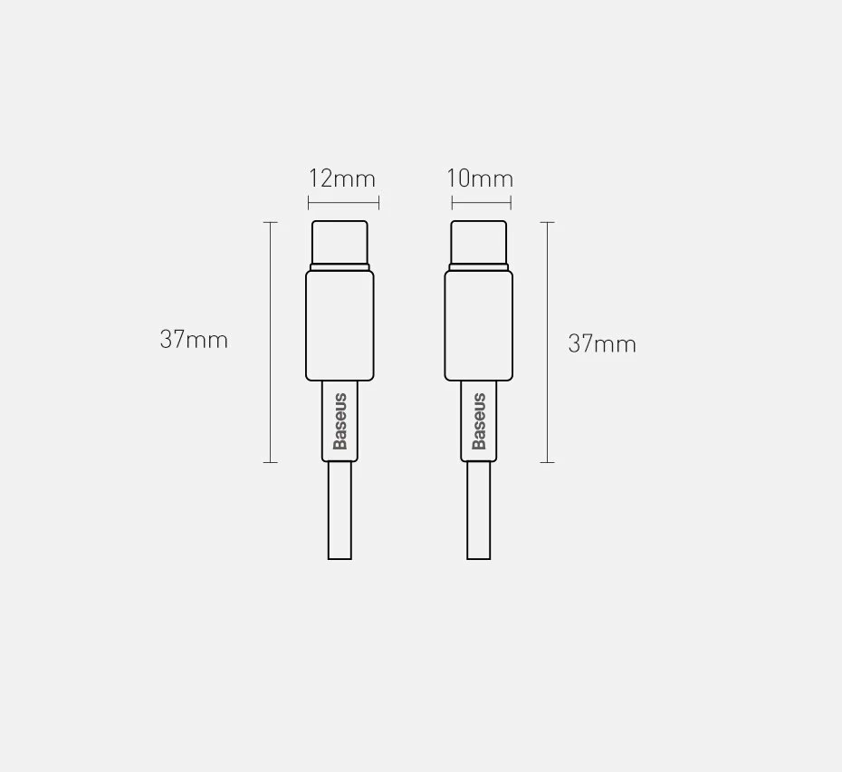 Kabllo Baseus CATWJ-A01 USB-C në USB-C, 2m, 100W, e zezë