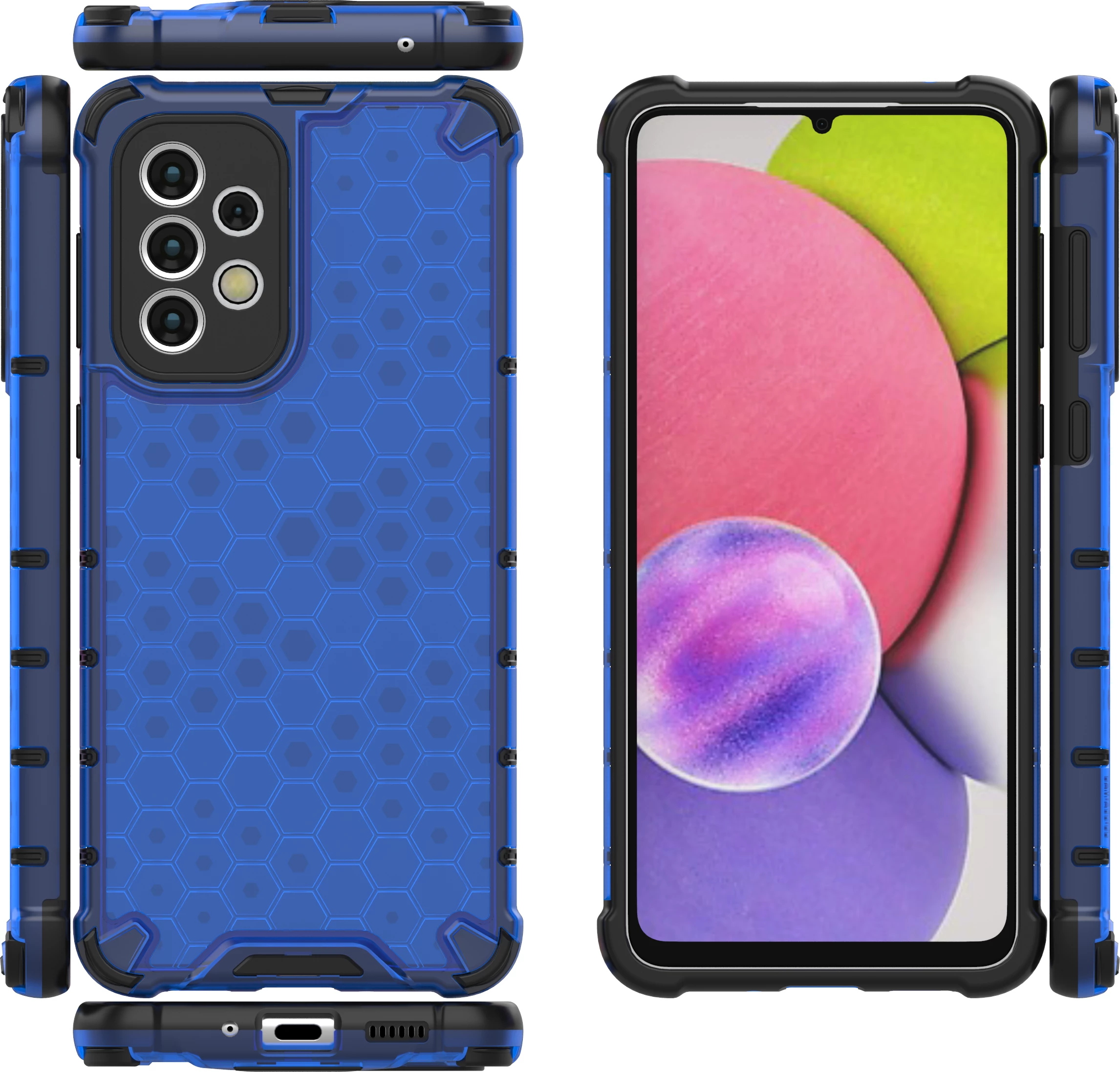 Mbështjellës Hurtel Honeycomb për Samsung Galaxy A33 5G, Blu