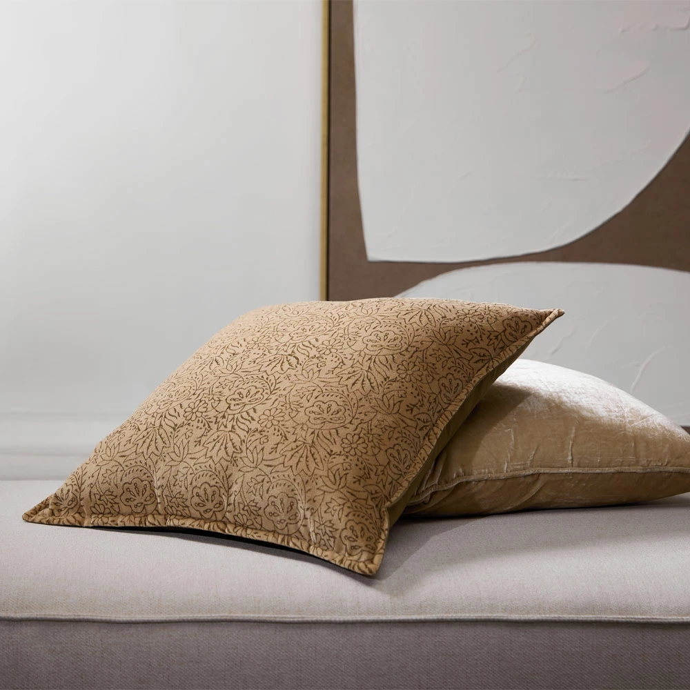 Jastëk dekorativ Lava Smoke, pambuk, viskozë, bezhë, 50x50cm