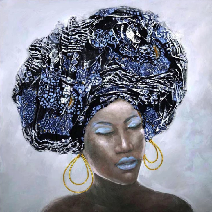 Pikturë dekorative MAVAZ, kanavacë, shumëngjyrëshe, 100x100x3cm, dru