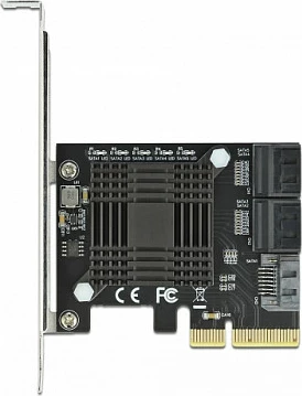Kartelë PCIe DeLOCK, 5x SATA 6Gb/s, low profile