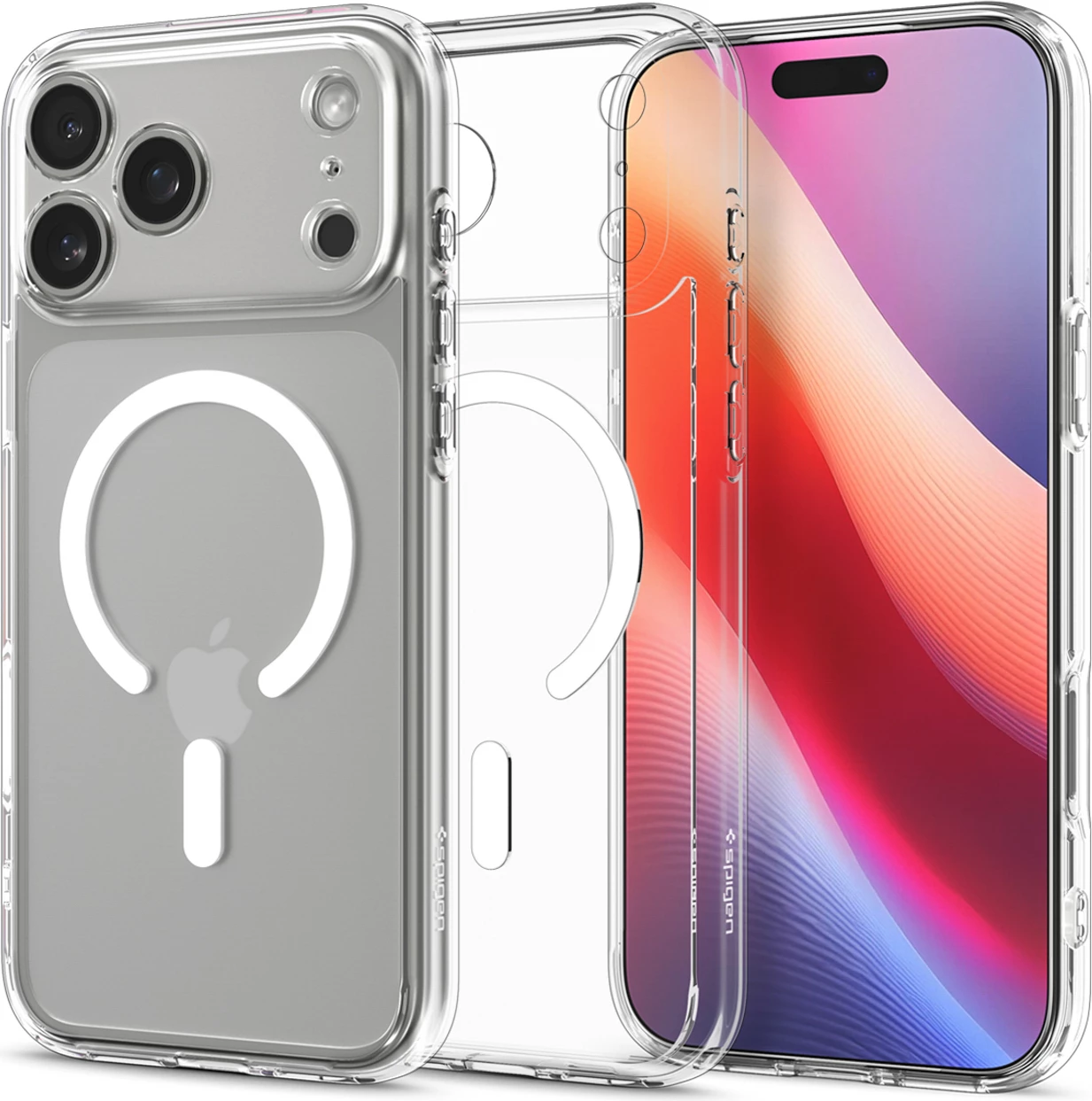 Mbështjellës Spigen Ultra Hybrid MagSafe për iPhone 17 Pro Max, Transparent dhe Bardhë