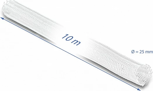 Mbështjellës kabllosh i gërshetuar vetë-mbyllës DeLOCK 10 m x 25 mm, poliester, i bardhë
