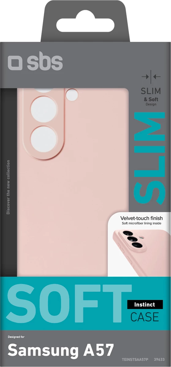 Mbështjellës SBS Instinct për Samsung Galaxy A57, TPU + mikrofibër, 20 g, rozë