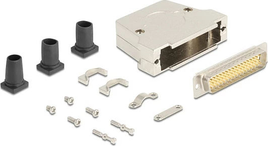 Konektor D-Sub DeLOCK 67140, 50-pin, mashkull, i drejtë, metal, argjendtë