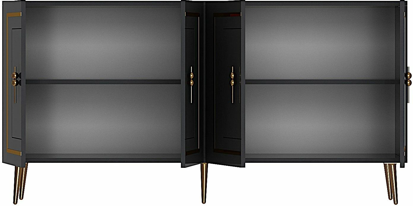Konsol Skye Decor, anthracite, gold, Piero KB150