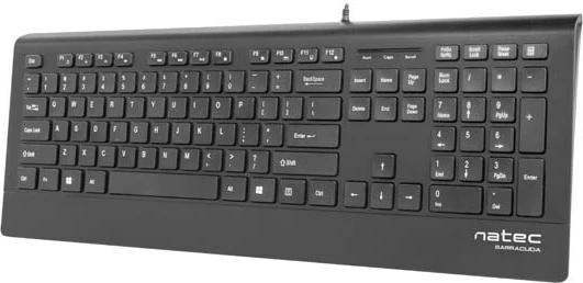 Tastierë Natec BARRACUDA, USB, 104 taste, e zezë