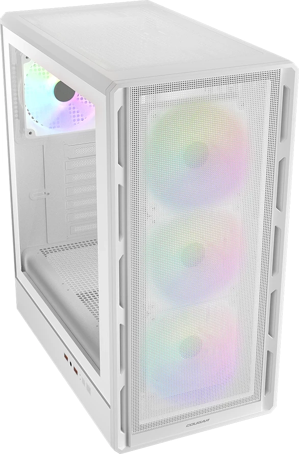 Kasë COUGAR AIRFACE PURE RGB Mid Tower ATX me 4x120mm RGB, e bardhë