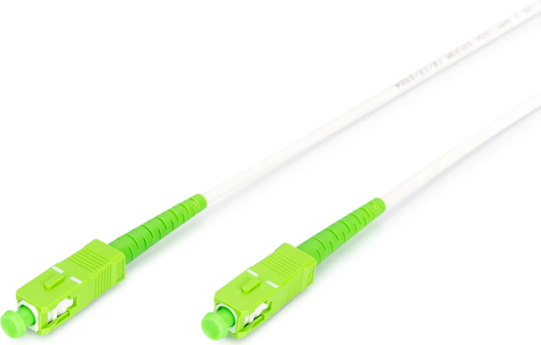 Kabllo optik Digitus LWL Patchkabel SCA-SCA 1m singlemode, gjelbër/bardhë