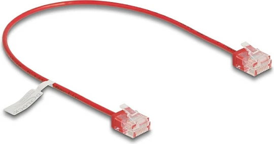 Kabllo rrjeti DeLOCK RJ45 Cat6 UTP Ultra Slim 0.3 m, e kuqe