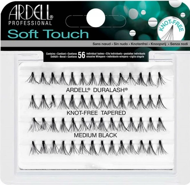 Cluster për qerpikë Ardell Soft Touch Knot-Free Medium Black 56 copë