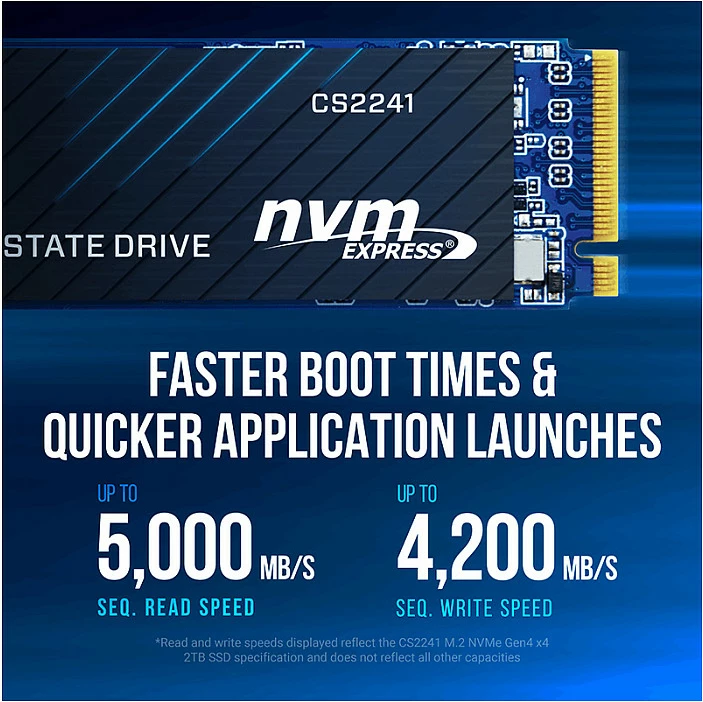 SSD PNY CS2241 1TB M.2 NVMe PCIe 4.0 2280