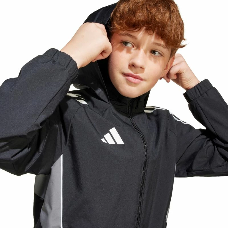 Jakne për fëmijë adidas Tiro 25 Competition All Weather, e zezë [Madhësia: 152 cm]