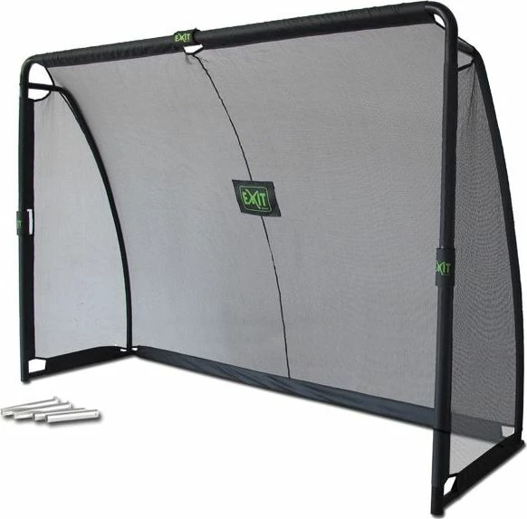 Portë futbolli Exit Finta 300x200 cm, me tarp stërvitjeje 3x2 m, e zezë