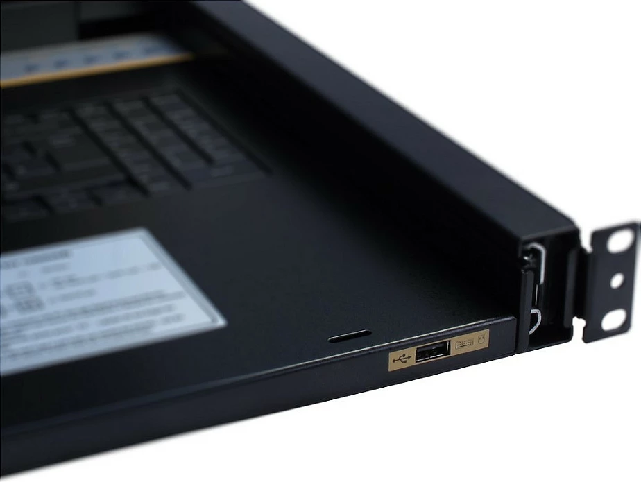 KVM Switch LCD Inter-Tech, 8-Port, 17", USB/PS/2, VGA, rackmount, i zi