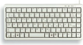Tastierë Cherry G84-4100LCMFR-0, mini, AZERTY, USB/PS2, gri