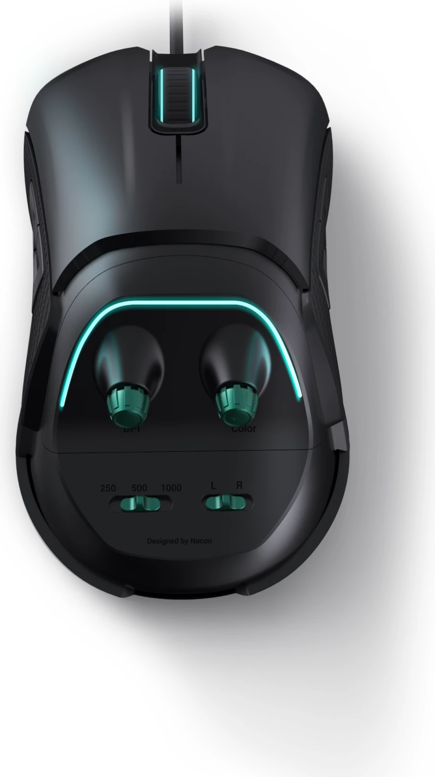 Maus gaming Nacon GM-500ES me kabllo, optik, RGB, deri 6400 DPI, i zi