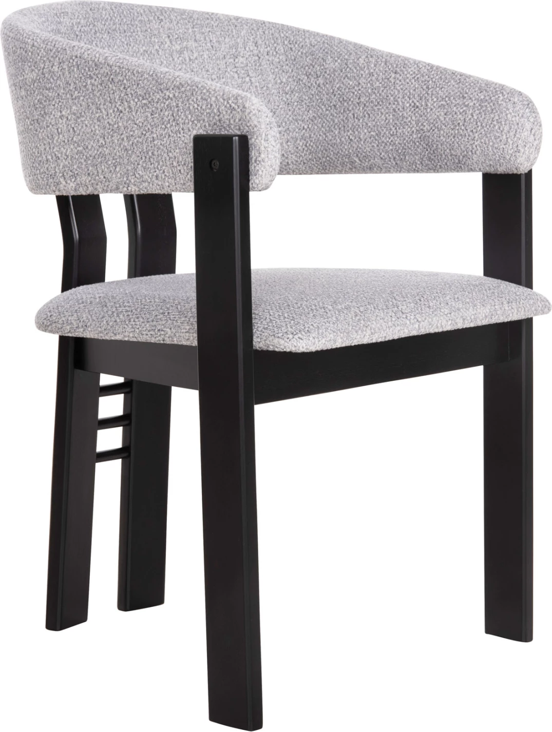 Karrige për ngrënie ZARRA FH9970.02 dru gome ngjyrë zezë-gri e lehtë 55,5x59x81,5Hcm., set prej 2 copë