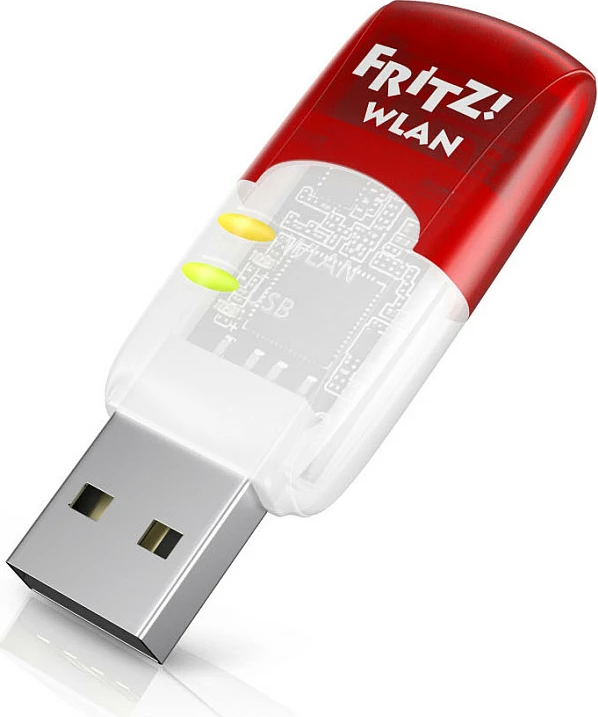 USB Wi-Fi adapter AVM FRITZ!WLAN AC 430 MU-MIMO, 433 Mbit/s, dual-band, i kuq