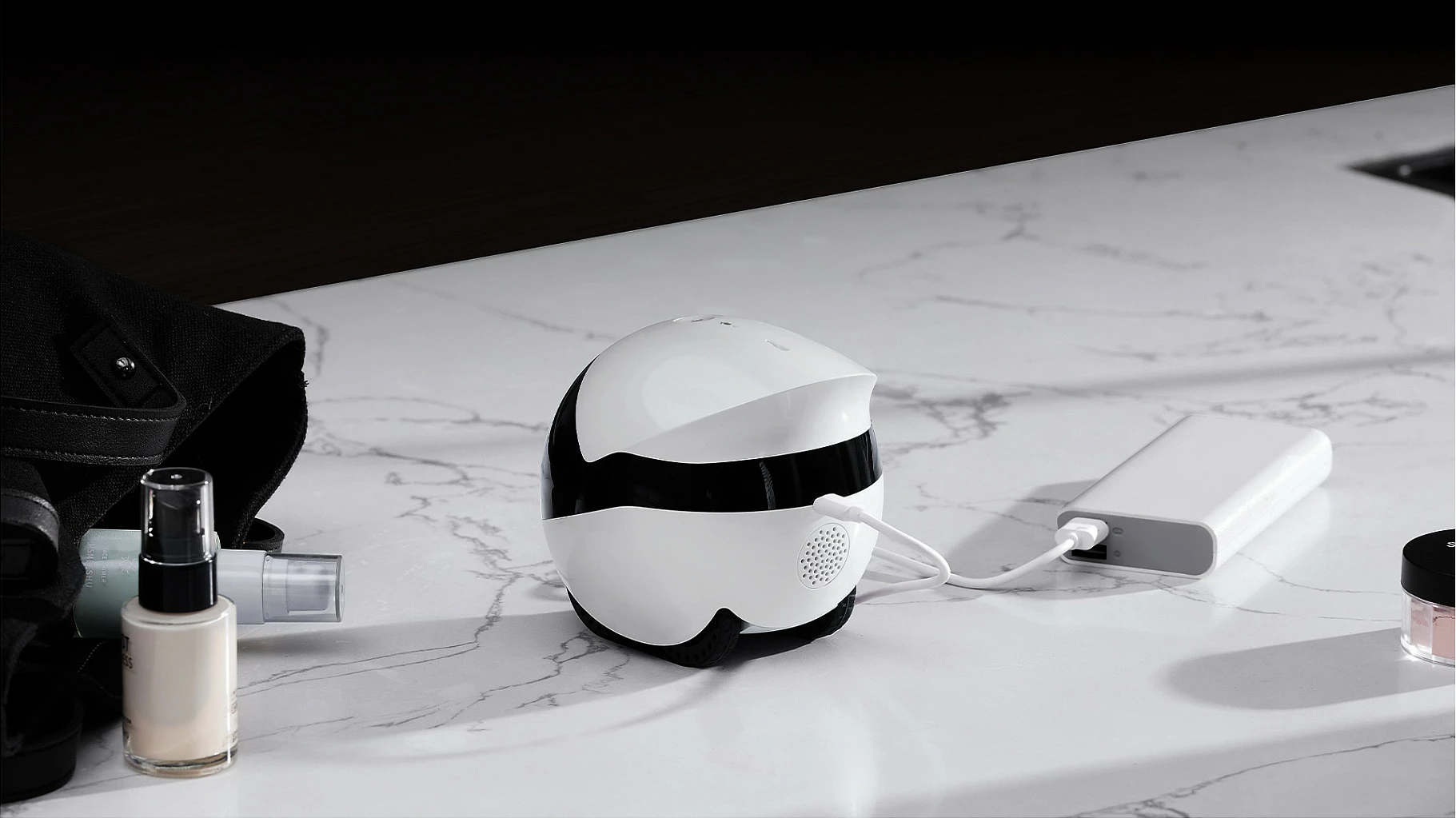 Robot për kafshë Enabot EBO Air 2 Plus, Kamera 3K, Wi‑Fi 5GHz, Night Vision, 5000mAh, bardh/zi