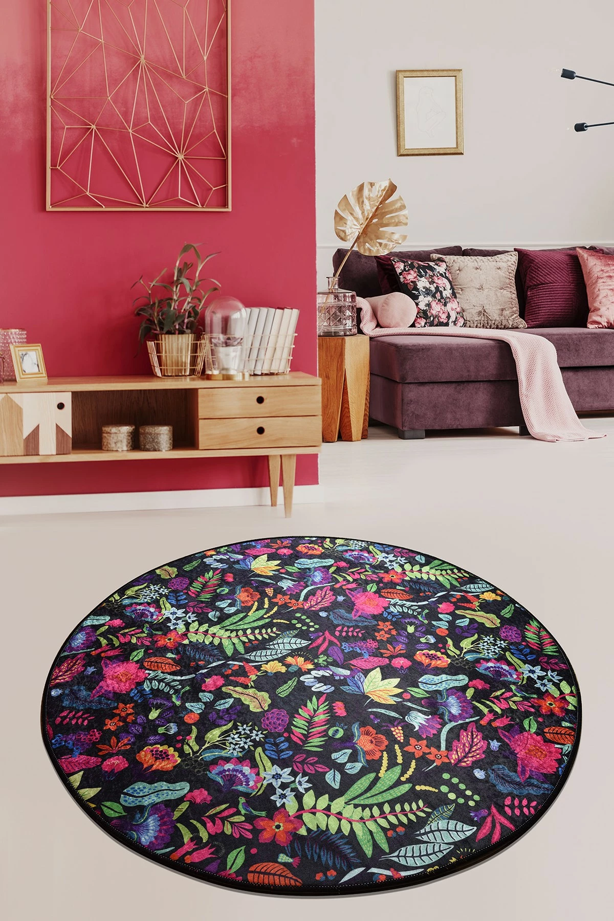 Qilim rrumbullak, shumëngjyrësh, Conceptum Hypnose, Pictura, 100 cm