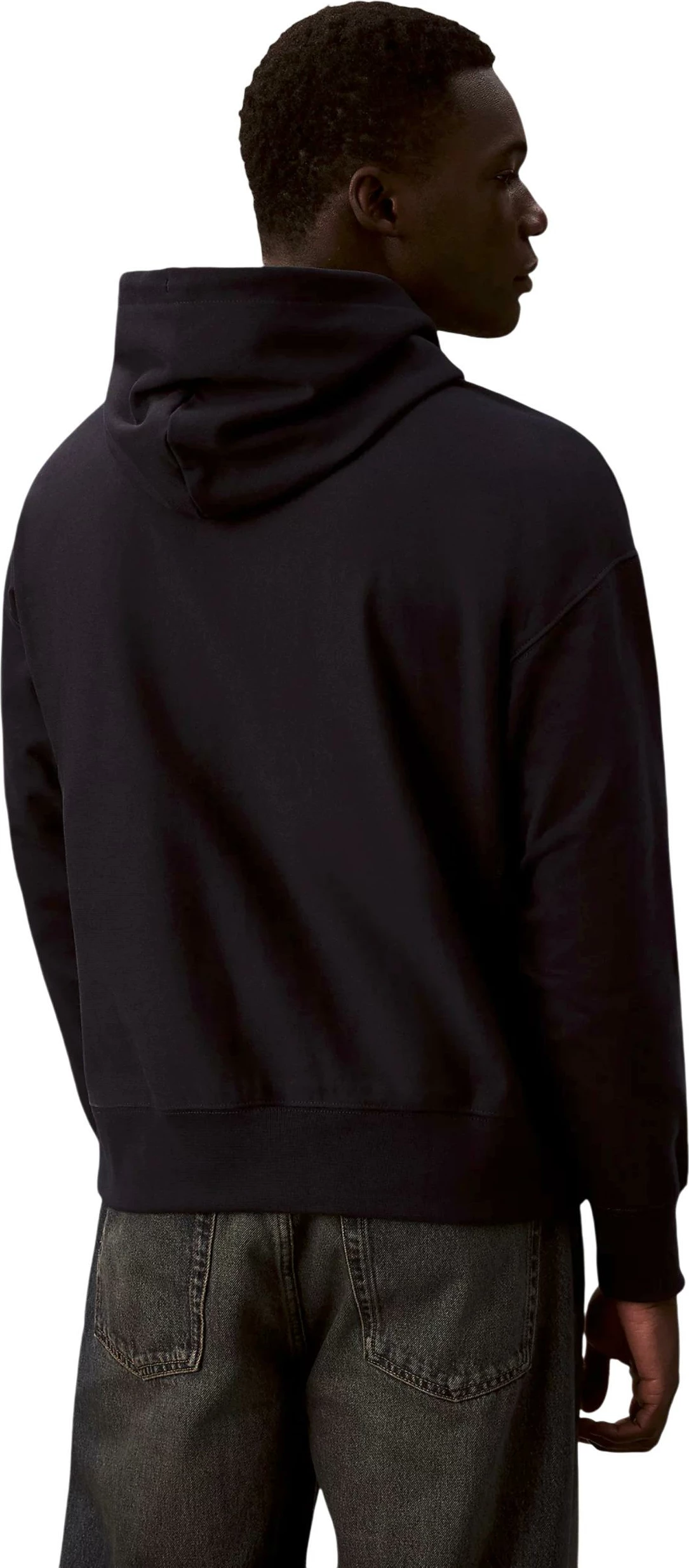 Duks me kapuç Calvin Klein Jeans PREMIUM TERRY MONOGR LV04RC278G për meshkuj, i zi [Madhësia: XXL]