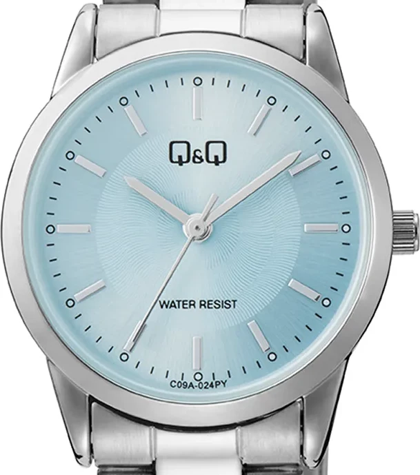 Orë dore Q&Q C09A-024PY, e argjendtë/kaltër
