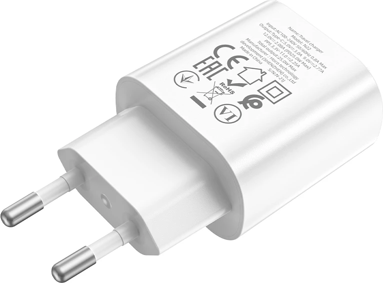 Adapter karikimi USB-C HOCO N22 Jetta PD 25W, i bardhë, 1 copë