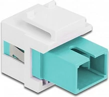 Modul Keystone DeLOCK SC Simplex femër në SC Simplex femër, flat, aqua/bardhë