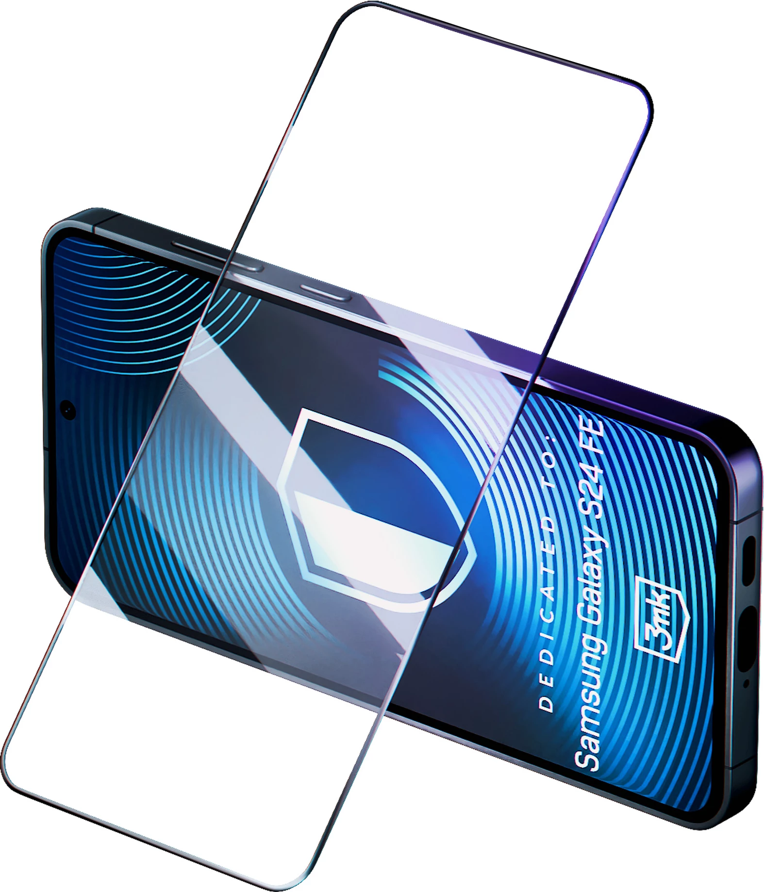 Xham i temperuar 3mk HardGlass Max Lite për Samsung Galaxy S24 FE, Zi