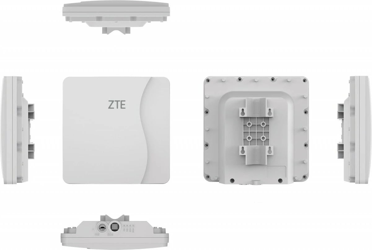 Router ZTE MF258 PRO me WiFi6, 4 antena, i bardhë, set ODU & IDU