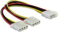 Kabllo furnizimi Y DeLOCK, 1x Molex 4-pin në 2x Molex 4-pin, 0.11 m