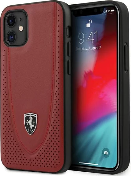 Mbështjellës Ferrari FEOGOHCP12SRE për iPhone 12 mini 5.4", Off Track Perforated, Kuq