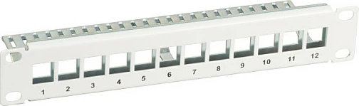 Panel shpërndarës EFB Elektronik 10" 12x Keystone, 1U, gri