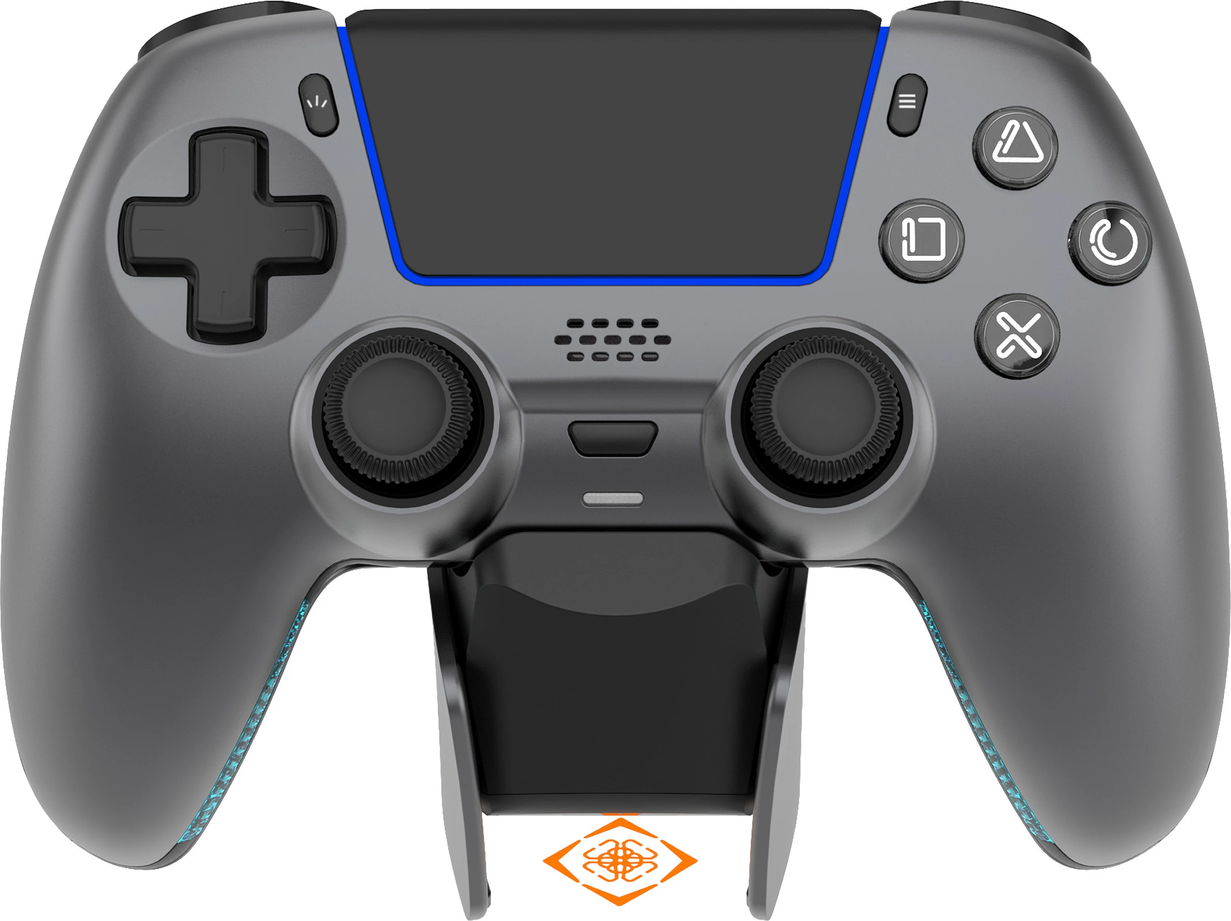 Kontroller Deltaco Gaming për PS5 me stacion karikimi, Wireless/Bluetooth/USB, 1000 mAh, Steel Gray