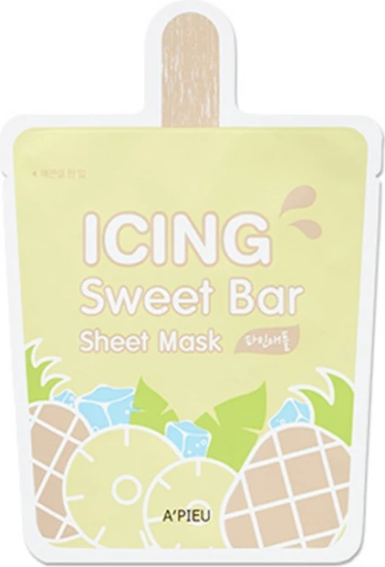 Maskë në letër për femra A'Pieu Icing Sweet Bar Sheet Mask Smoothing and Hydrating Pineapple, 21g