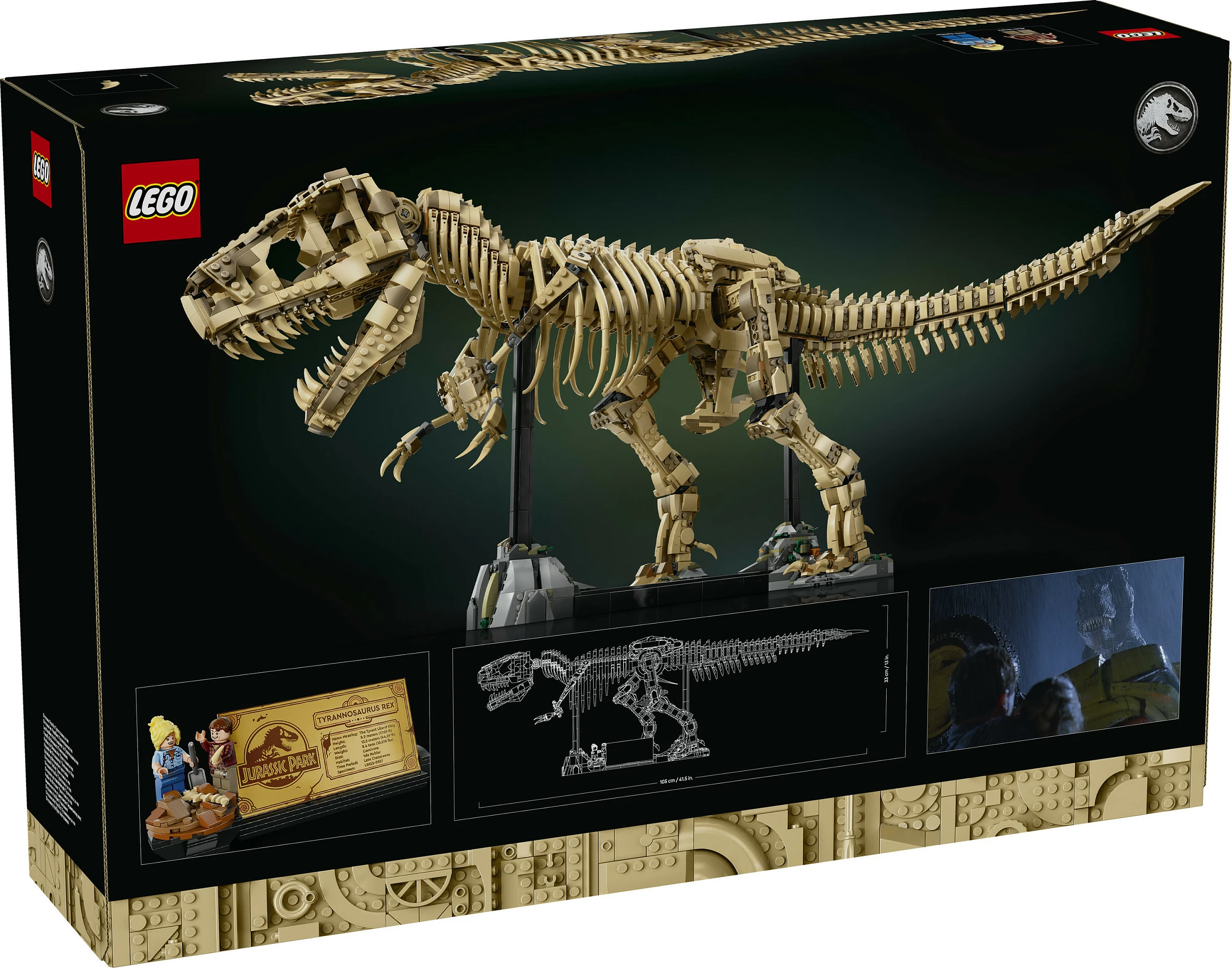 Set ndërtimi LEGO Jurassic World 76968 Dinosaur Fossils: Tyrannosaurus Rex, 3145 copë, Shumëngjyrësh