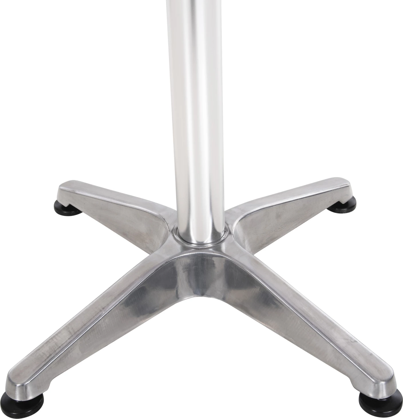 Tavolinë rrethore alumini FRODO FH5539 ngjyrë metalike-4-bazë me katër këmbë Φ59,5x69,5Hcm