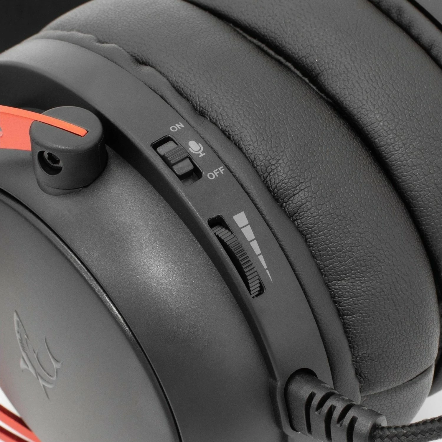 Kufje gaming White Shark GH-2341 Gorilla, 3.5mm, me mikrofon, të zeza/kuqe