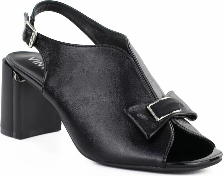 Sandale me takë të trashë Jezzi RMR25112-3 për femra, të zeza