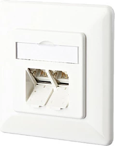 Prizë rrjeti METZ CONNECT BTR NETCOM 1307381002-I, 2x RJ-45, Cat6, e bardhë